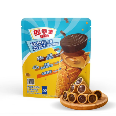 山姆会员超市代购巧克力制品四季宝迷你花生酱巧克力夹心脆筒550g