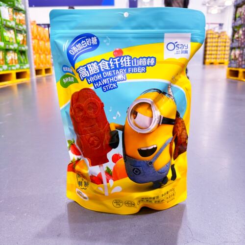山姆代购奥赛小黄人山楂棒750g