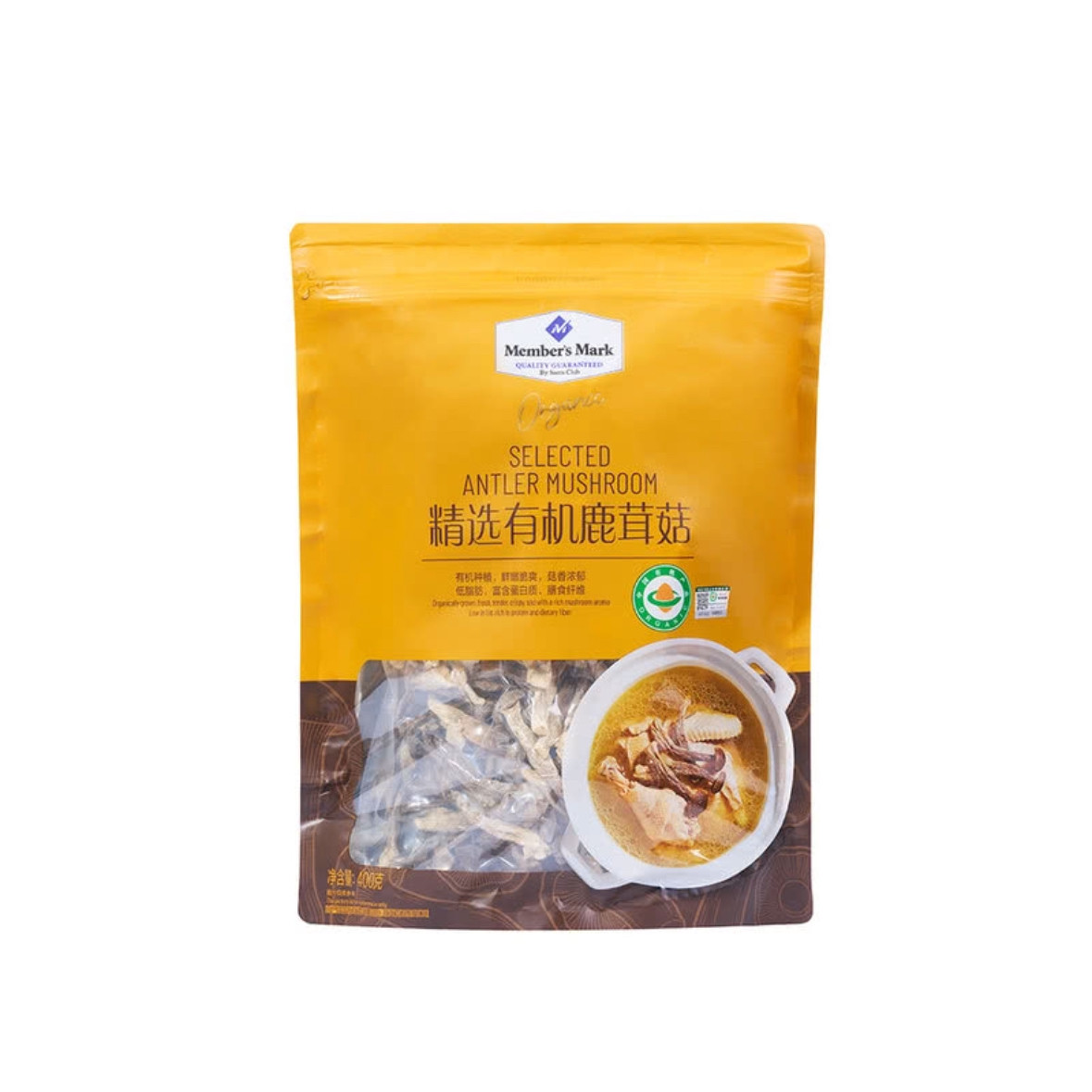 SamCostco山姆会员超市代购炖汤煲汤菌菇干货MM有机鹿茸菇400g