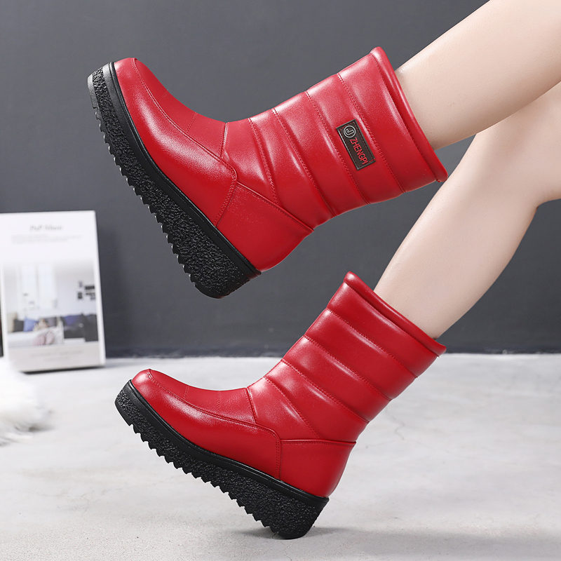 棉靴子中筒靴加厚防滑