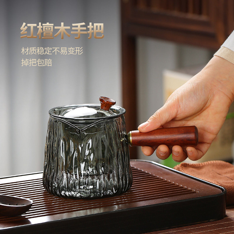 家用玻璃茶壶2025新款侧把泡茶壶茶水分离电陶炉煮茶器耐高温茶壶