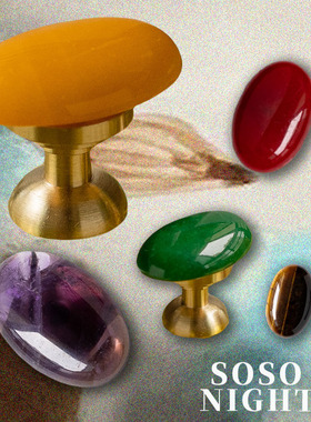 天然石马桶按压器长指甲美甲专用高级创意卫生间厕所冲水按钮装饰