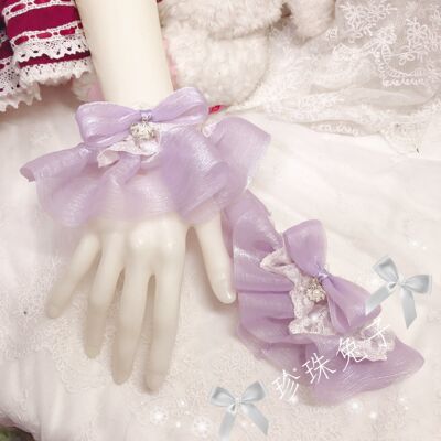 「珍珠兔」客单原创lolita手作手袖纱梦幻款贝壳 ap独角兽小物