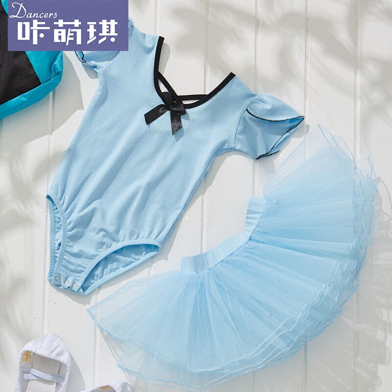 咔萌琪儿童舞蹈服装女童练功服幼儿芭蕾舞纱裙考级服体操服演出服