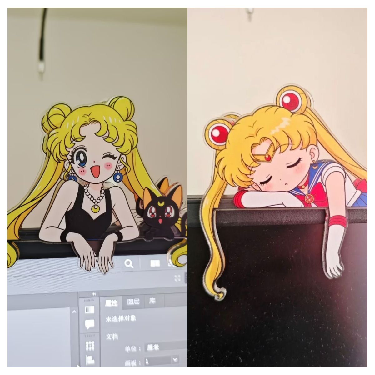 美少女战士便签夹可爱卡通少女心桌面摆件