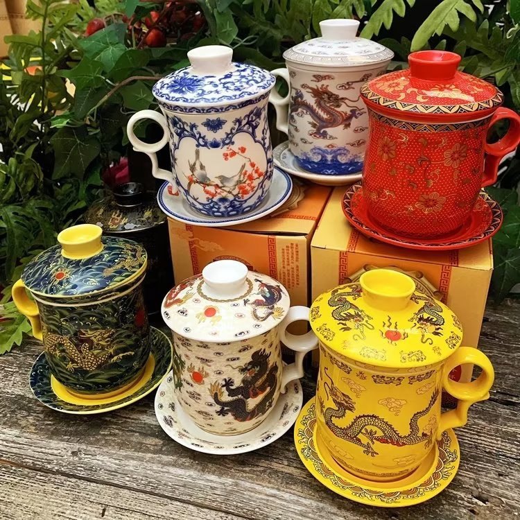 杯子马克杯多款陶瓷带盖茶漏托盘杯老板办公会议大茶杯创意随手杯,餐饮具,杯子套装/情侣对杯,淘宝优惠券,粉丝福利购,淘宝优惠卷