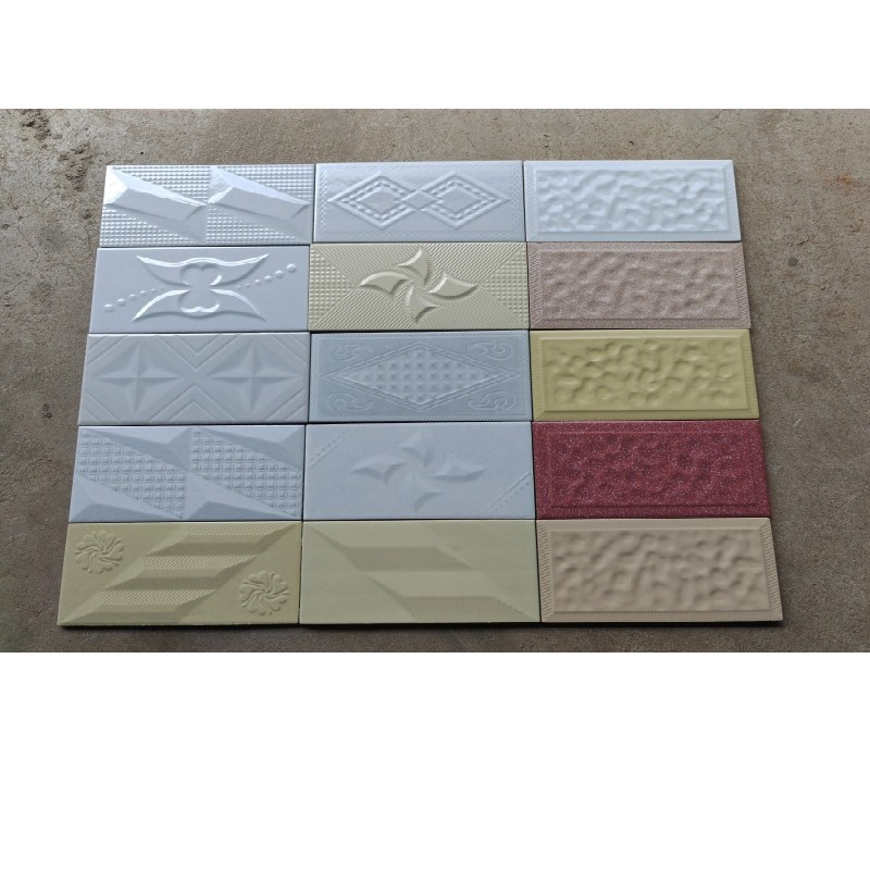 10X20cm白色手指印步步高外墙瓷砖经典老款室外乡村小区楼房出售