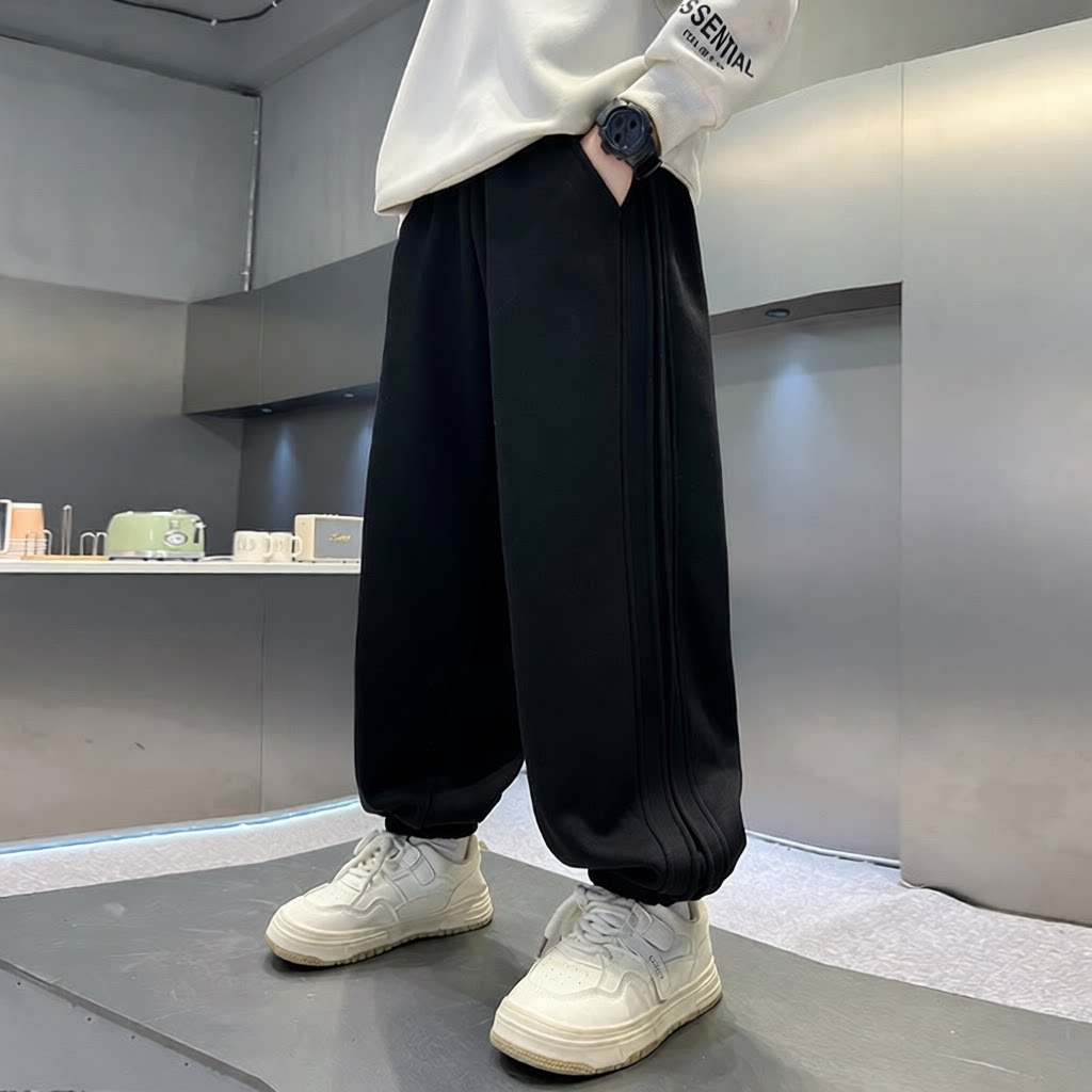 男童裤子秋冬款新款卫裤冬季运动