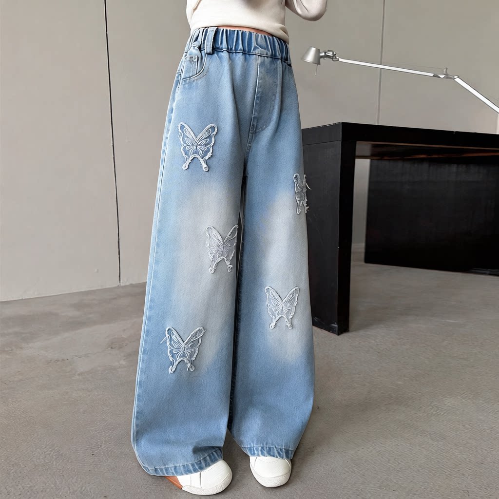 女童牛仔裤春装2026新款儿童女孩
