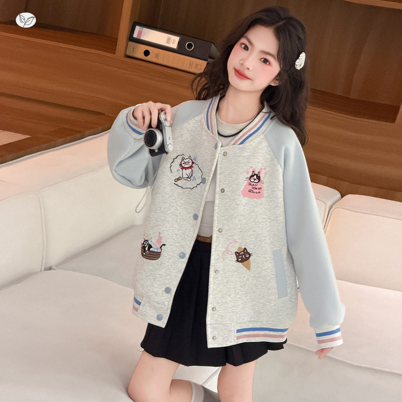 女童秋装超好看棒球服外套2026新