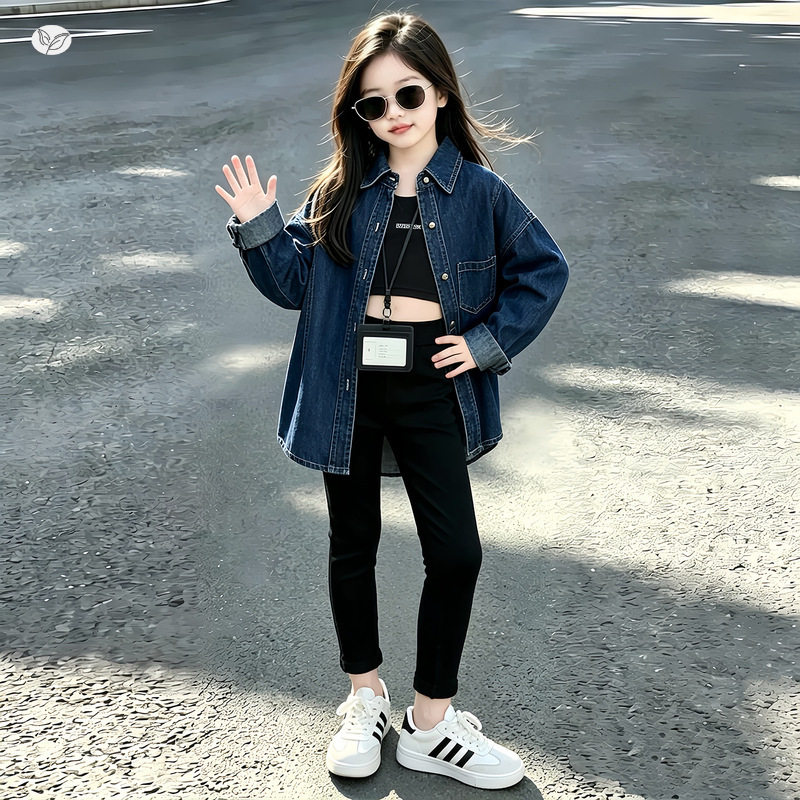 女童外套2026秋季新款中大童牛仔
