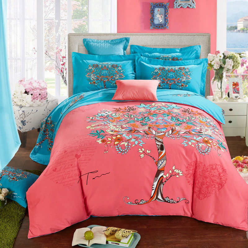 雪晶灵全棉磨毛四件套纯棉秋冬床上用品4套件3D印花1.8米床单被套