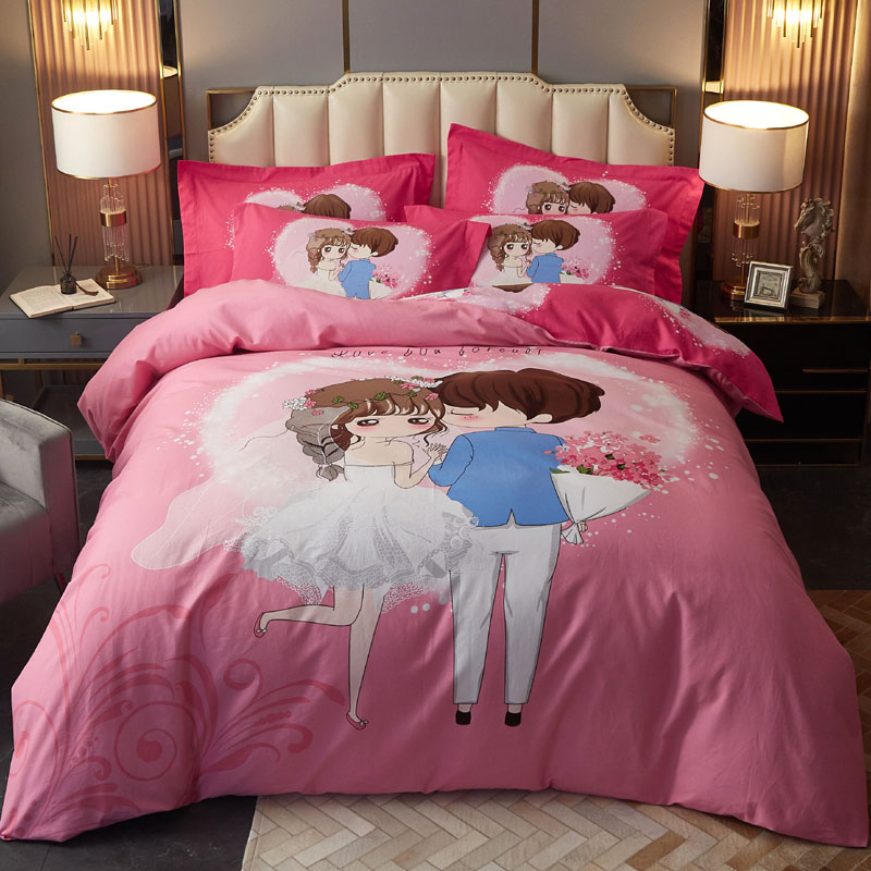2024新款情侣加厚纯棉四件套