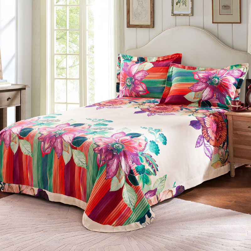 新款加厚100%棉雙人床單