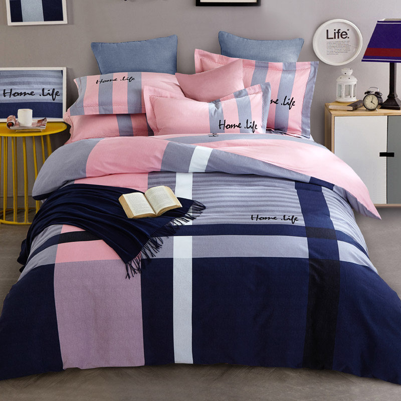 Snow shinny pure cotton Brushed The bed Four piece suit Cotton bedding Kit 1.8m sheet Quilt cover Bedclothes 2.0in the Bedclothes , Bedding Sets/Family of four/Multiple sets of  category - from Buy2taobao.com to provide professional Taobao agent buy service