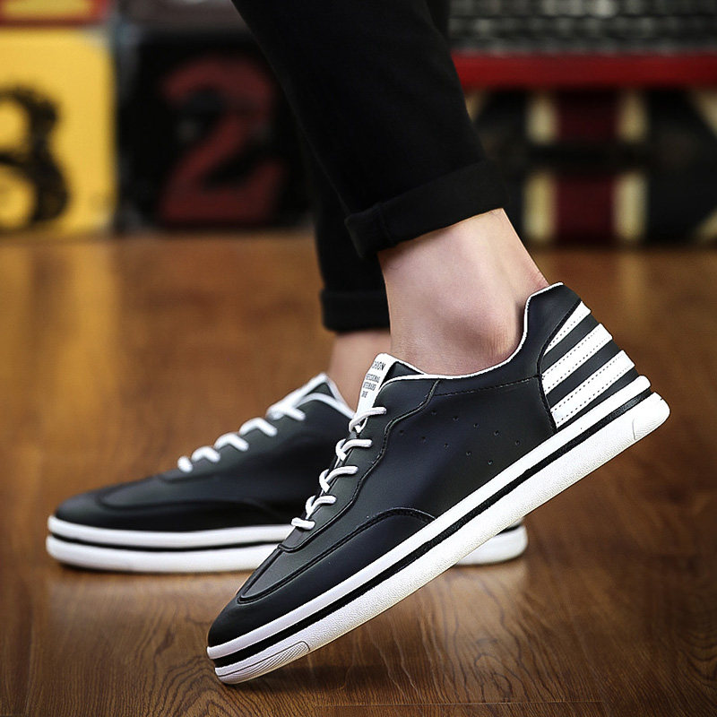 板鞋男白色平底休闲鞋低帮鞋小白鞋秋季潮鞋韩版白鞋男鞋百搭鞋子