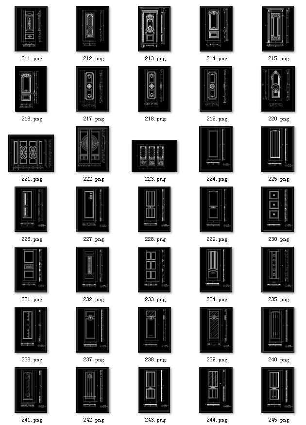 35-木门房门不锈钢门cad图整木门cad图纸门型cad图稿(400多款)