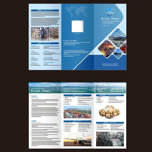 国际货运中亚中欧物流双清专线卡航空运铁运海运陆运画册设计印刷