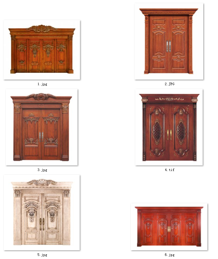 38-实木门图片欧式中式木门图片素材室内门型图片画册印刷级图片