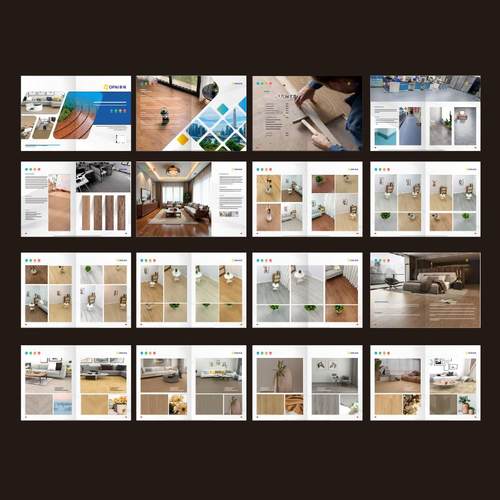 地胶片材石塑复合地板纳米抗菌全桉全桦超次元纯实木地板画册设计