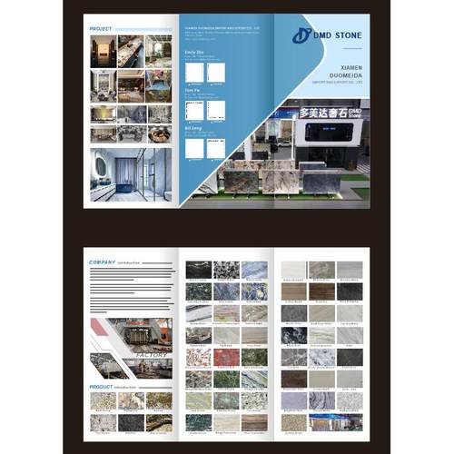 石材花岗岩大理石栏杆柱座柱帽锈石水刀拼花背景墙宣传册设计印刷
