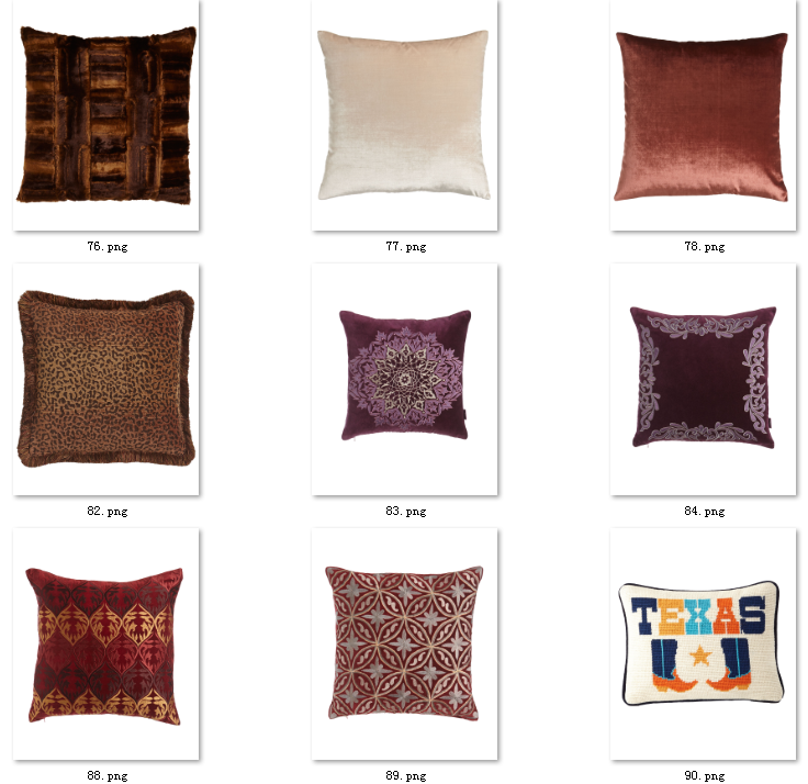 02-素材图片软装枕头素材图片精美抱枕图片布艺图库PNG格式免抠图