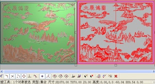 大展宏图挂扁花鸟精雕图浮雕图灰度图山水挂屏老鹰平几面大展鸿图