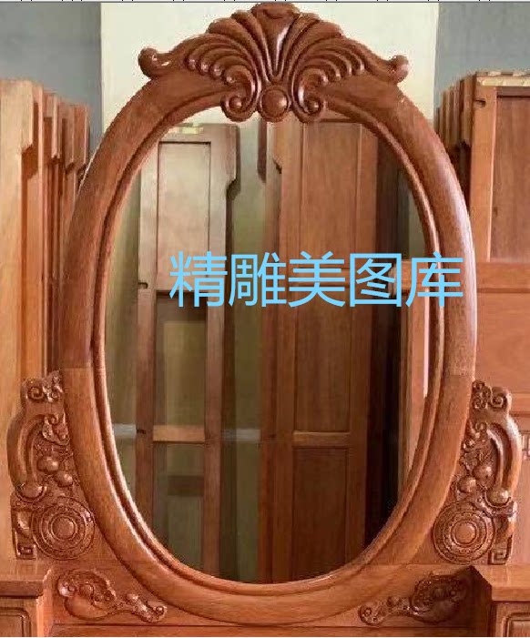 镜框802精雕图灰度图梳妆台新中式浮雕刻图吉祥如意杨花欧式洋花