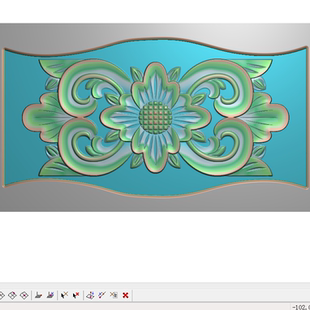 新中式洋花衣柜门板横板草花角花精雕图灰度图浮雕图顶箱柜花板