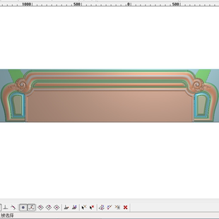 新款新中式大床靠头精雕图洋花脑顶冠仿古灰度图沙发高屏浮雕图