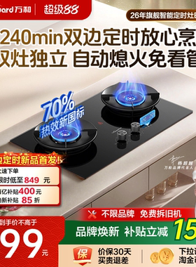 [新品首发]万和定时燃气灶天然气煤气灶家用双灶B9DS灶台式炉灶G7