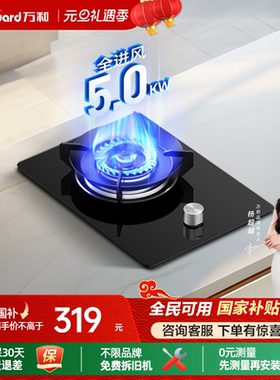 [政府补贴]万和E6煤气单灶燃气灶具液化气嵌入式天然气单眼猛火台