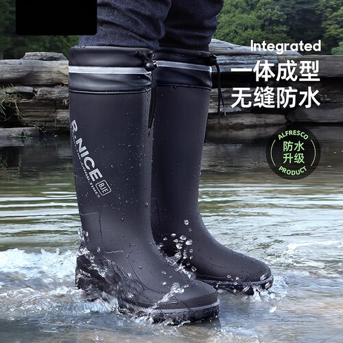 高筒加厚耐磨防滑雨靴外穿