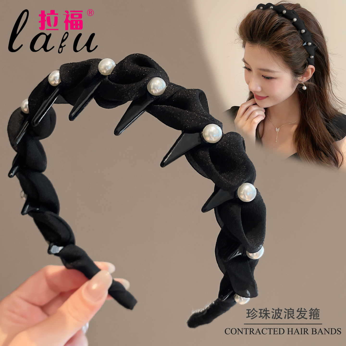 高级感珍珠发箍女2025新款发卡
