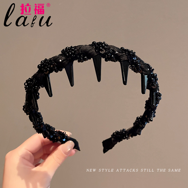 高级感黑色发箍女高颅顶发带专用洗脸头箍2025新款压发卡发捆头饰