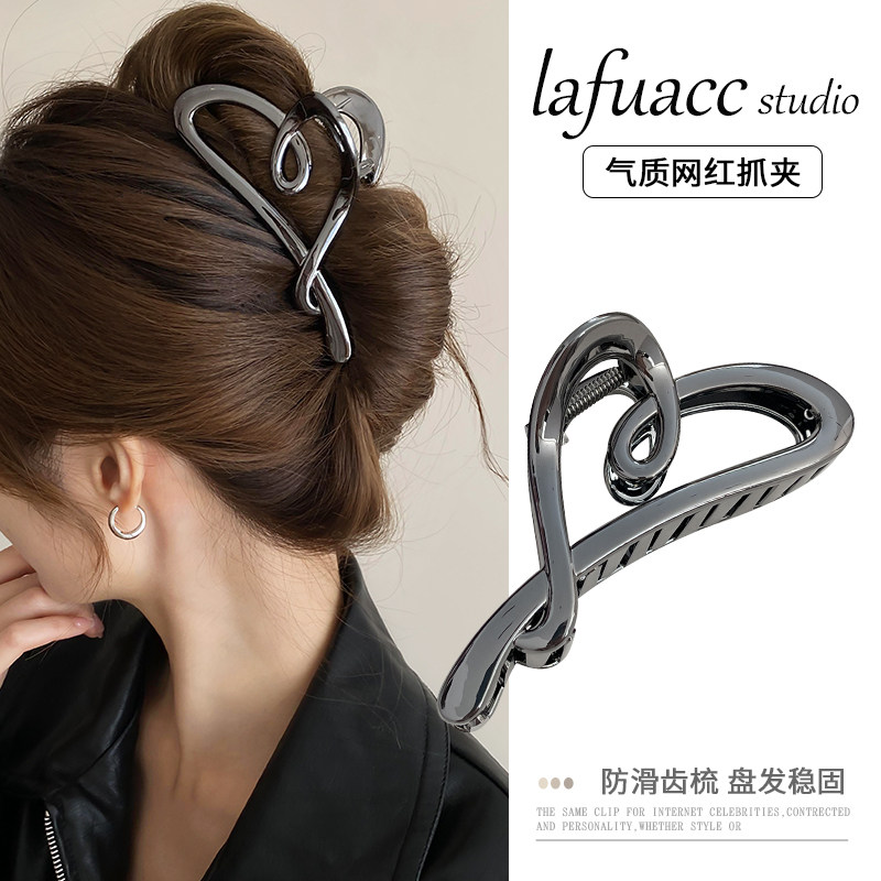 拉福抓夹爱心日韩后脑勺发夹头饰