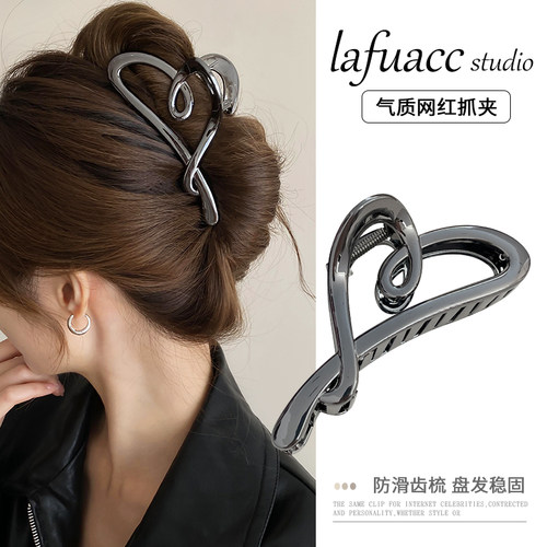 拉福抓夹爱心日韩后脑勺发夹头饰