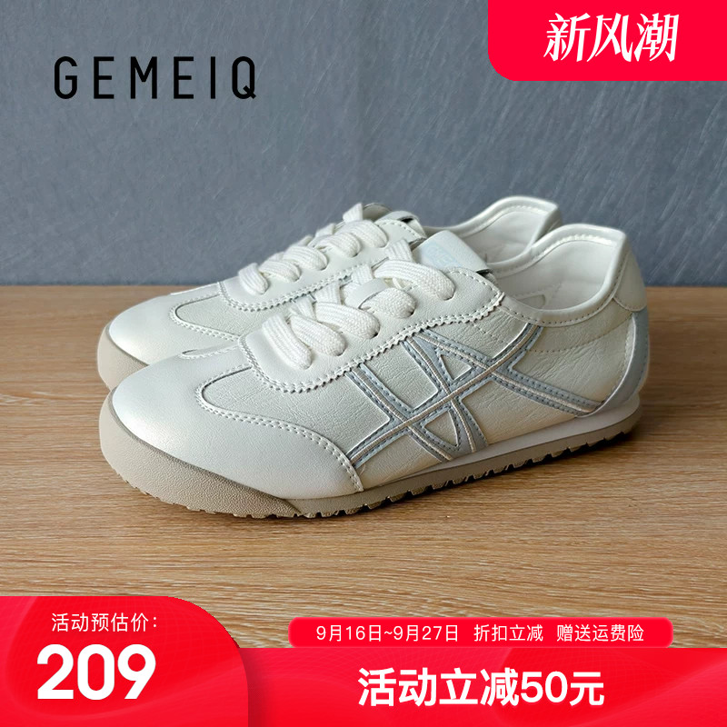 戈美其小白德训鞋女2026秋季新款巨好看百搭阿甘休闲运动鞋子女鞋图片