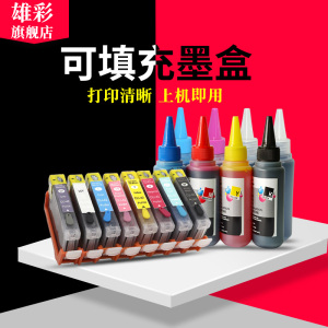 雄彩适用佳能佳能 CANON PRO-100填充墨盒 pro-100打印机八色连供CLI-42连供墨水 油墨水盒彩色喷墨打印机