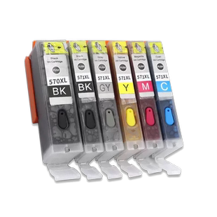 雄彩适用佳能PGI-570 CLI-571填充墨盒MG5750 5751 5752 5753 MG6850 6851 6852 6853打印机连供墨盒570 571