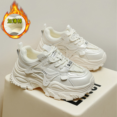 人本轻便厚底运动休闲二棉女鞋