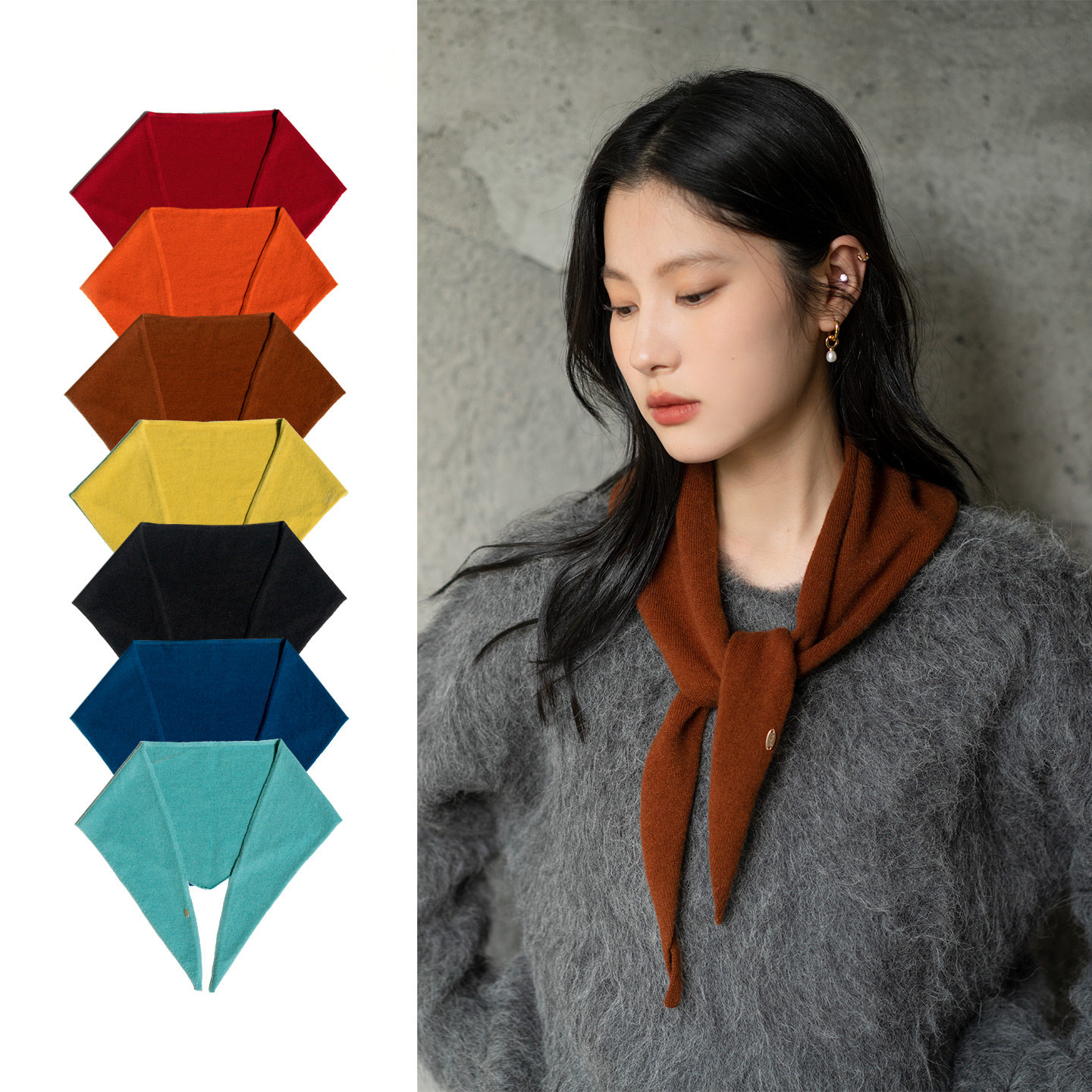 疯帽子 卷边纯羊毛三角围巾女秋冬日系文艺纯色保暖百搭围脖新品,服饰配件/皮带/帽子/围巾,围巾/丝巾/披肩,淘宝优惠券,粉丝福利购,淘宝优惠卷