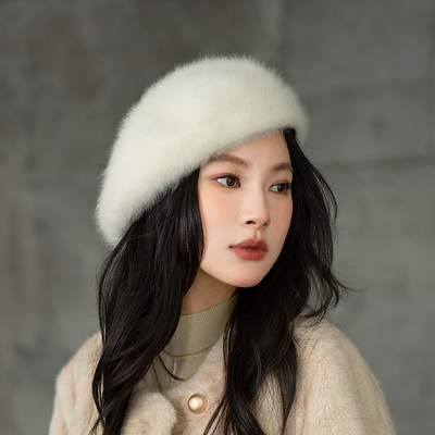 疯帽子甜美风贝雷帽女逛街秋冬季