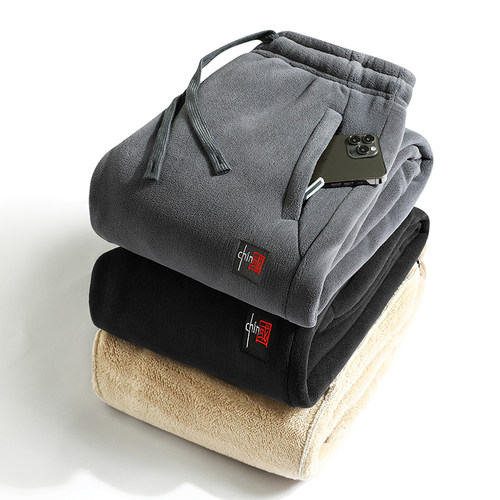 加厚保暖冬季休闲男束脚长裤