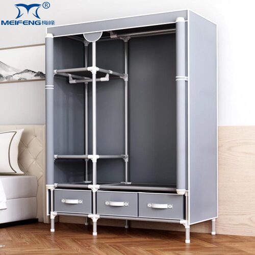 布衣柜拉链门配收纳盒抽屉