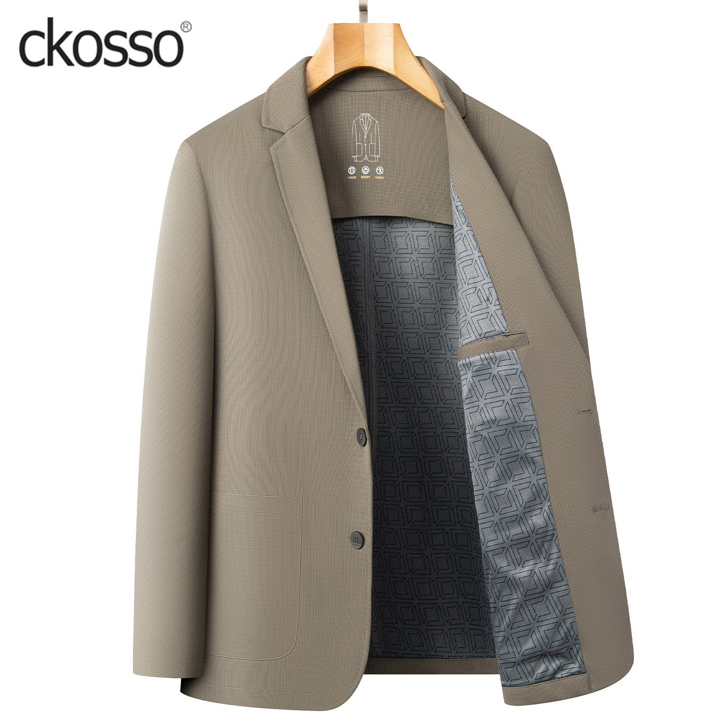 休闲西服外套男士常规两粒扣流行男装2025新款高端品质便服单西装