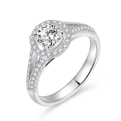 结婚求婚钻石戒指玛贝尔18K白金