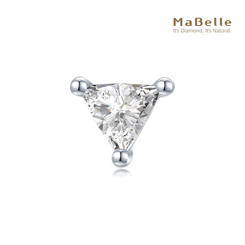 玛贝尔18K白金异形钻单边耳钉