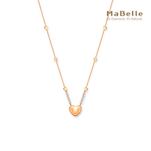 系列钻石项链 月俏 颈链可调节链45CM 玛贝尔18K玫瑰金 MaBelle