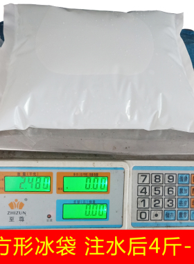 白色无字大号1000毫升2000毫升注水冰袋保鲜冷藏反复使用冷冻食品